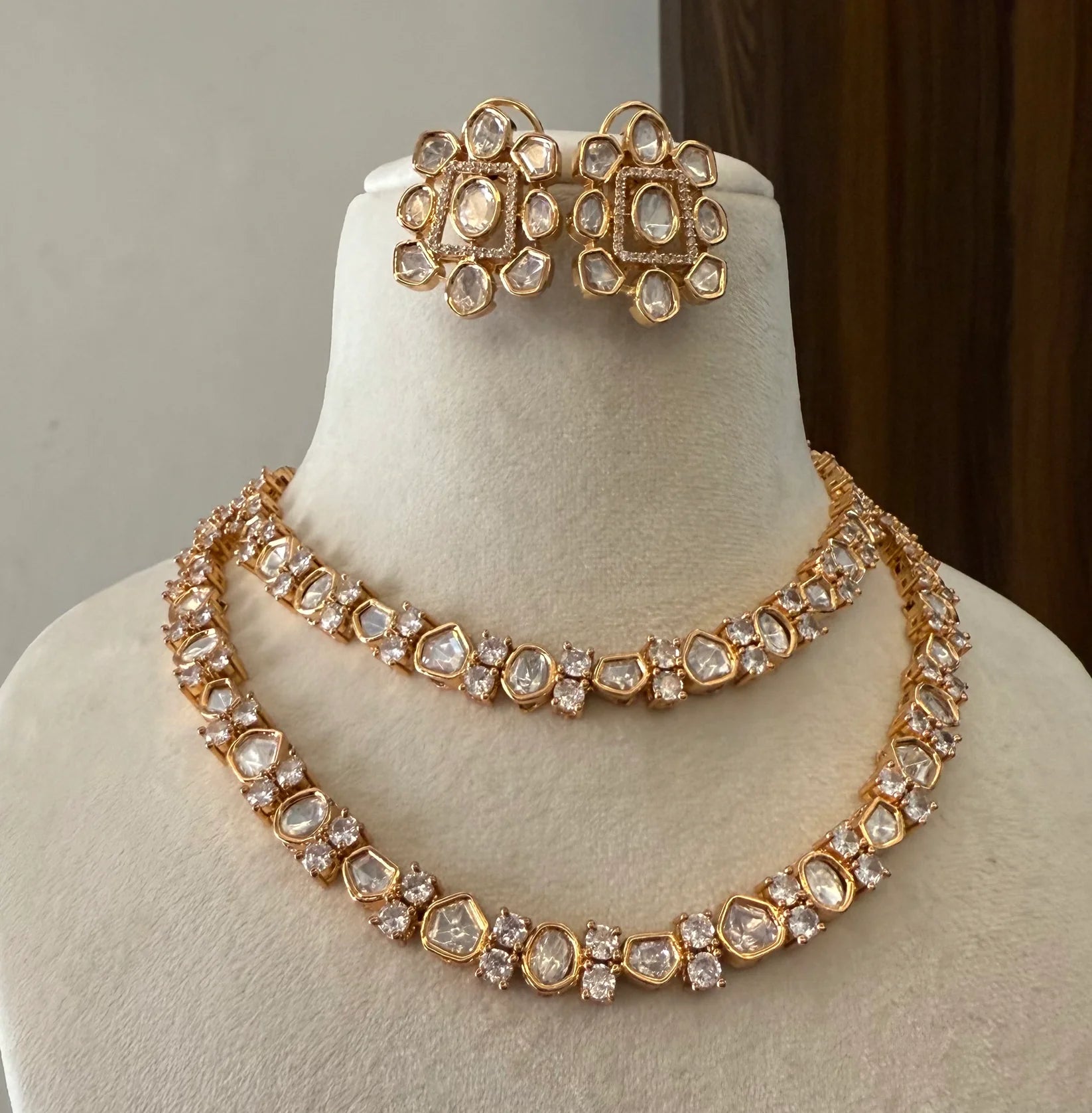 Dia Moissanite Layered Necklace