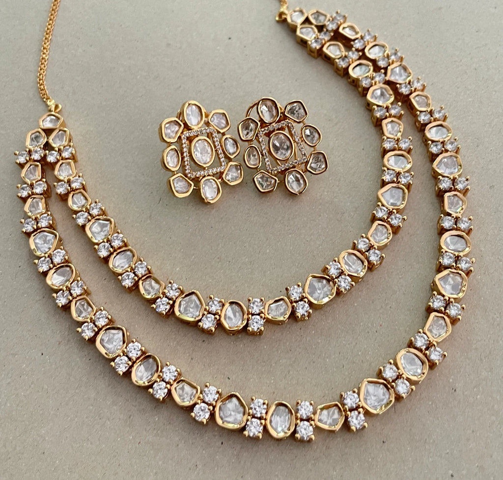 Dia Moissanite Layered Necklace