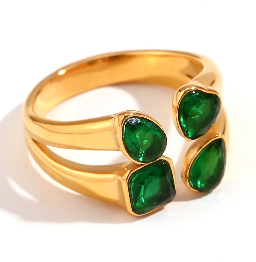Emerald Quad Ring