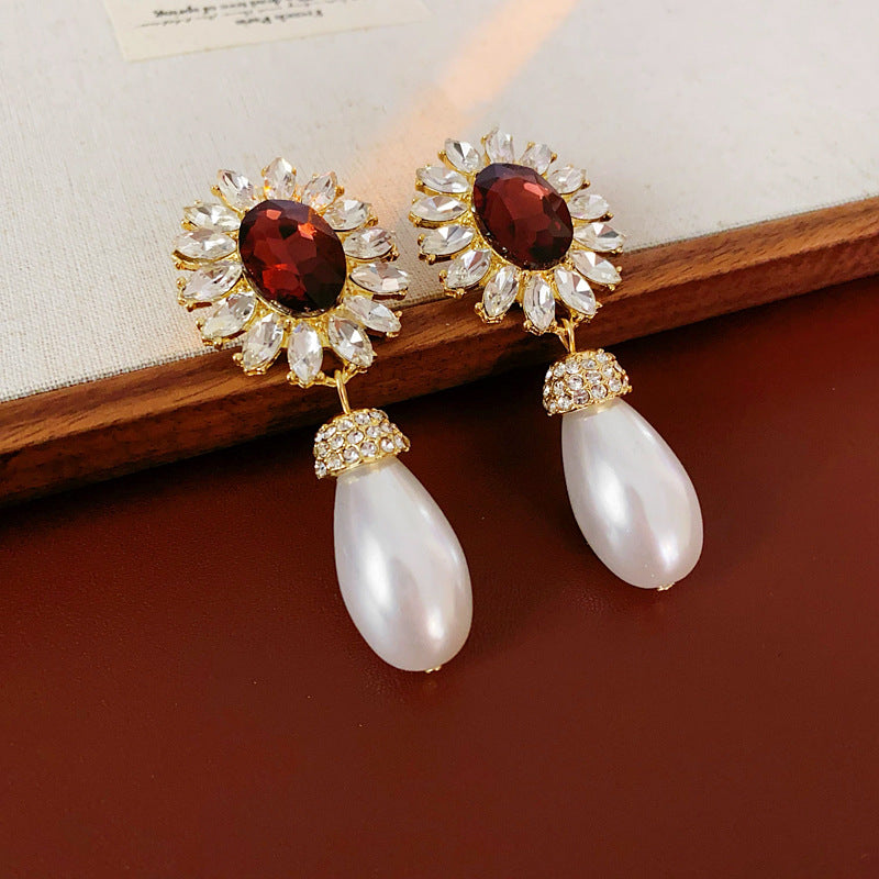 Creamy Rose Earrings