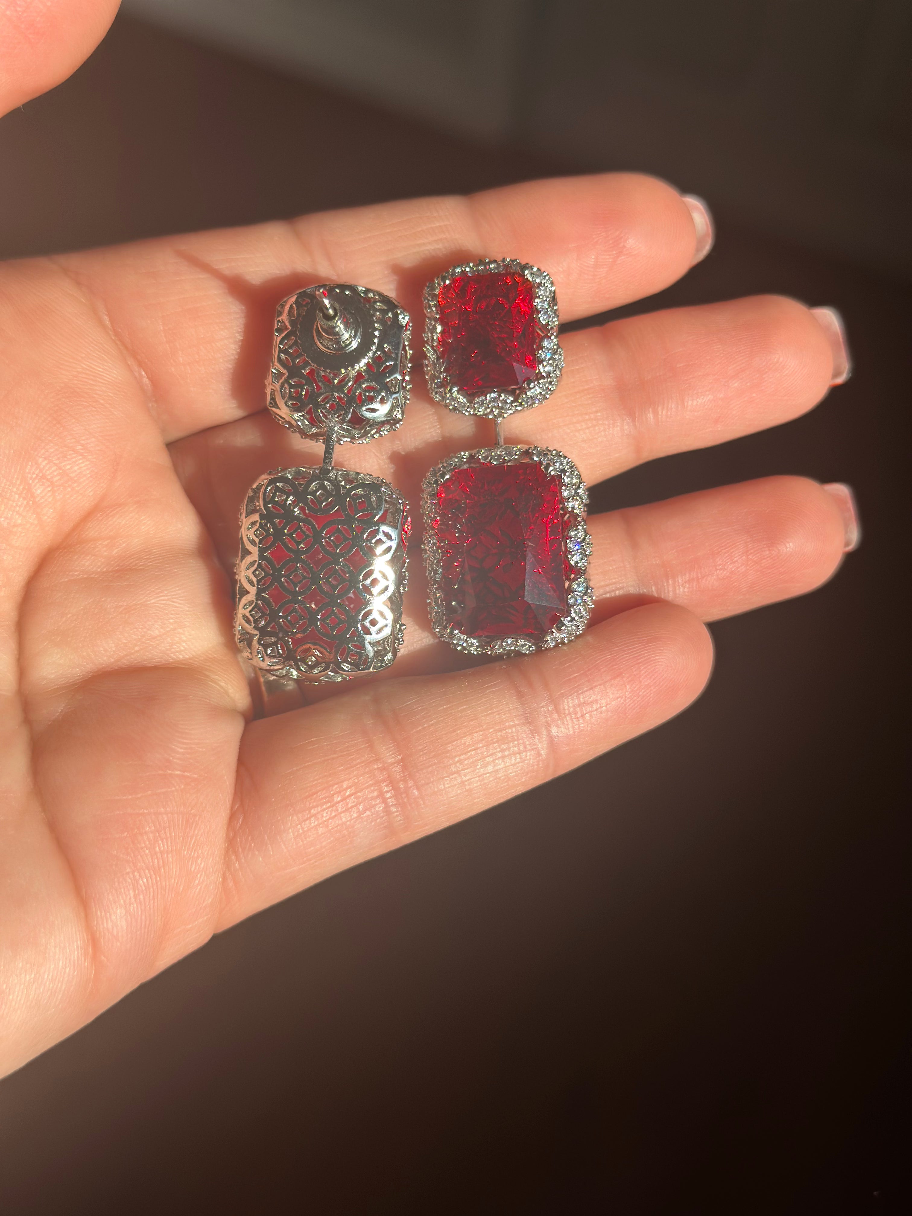 Ruby Drop Earrings