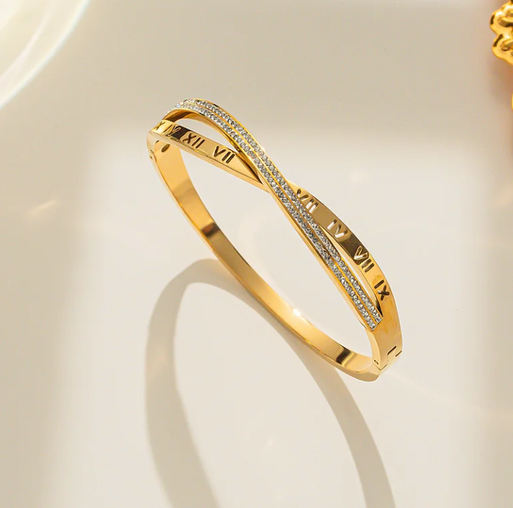 Roman Crossover Bracelet - Gold