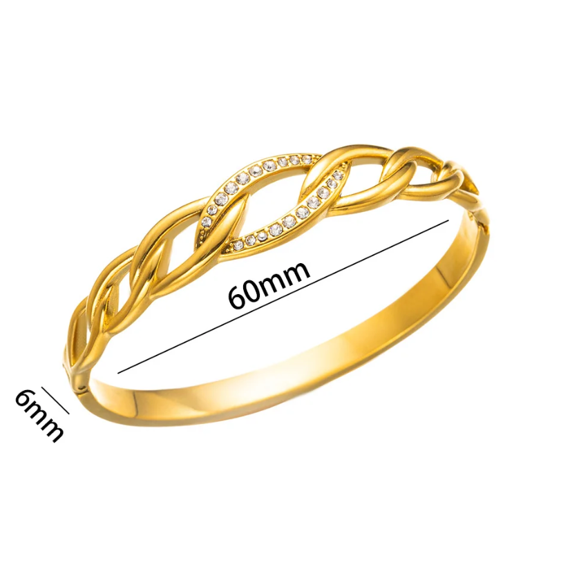 Midas Eyelet Bangle - Gold