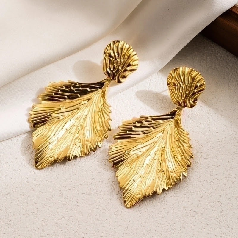 The Golden Leaf Earrings