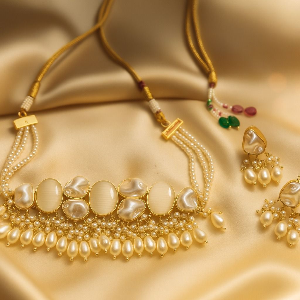 Baroque Pearl White Choker