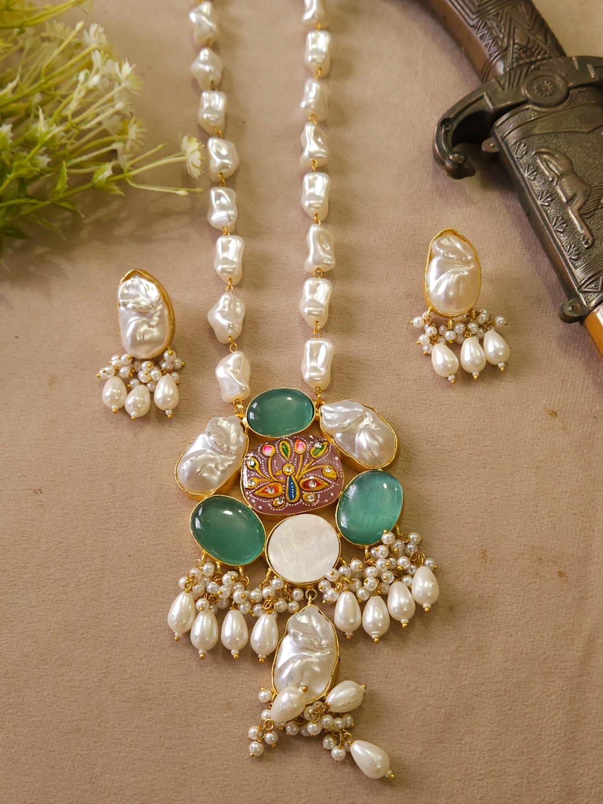 Baroque Pearl Long Necklace