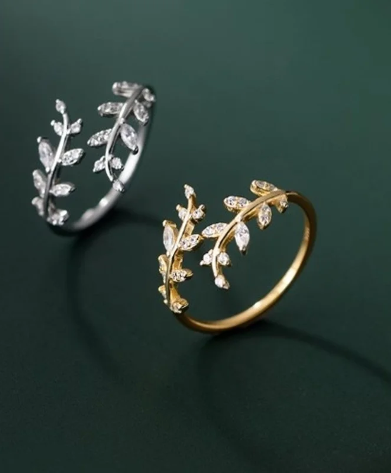 Willow Sprig Ring - Gold (925 Sterling Silver)