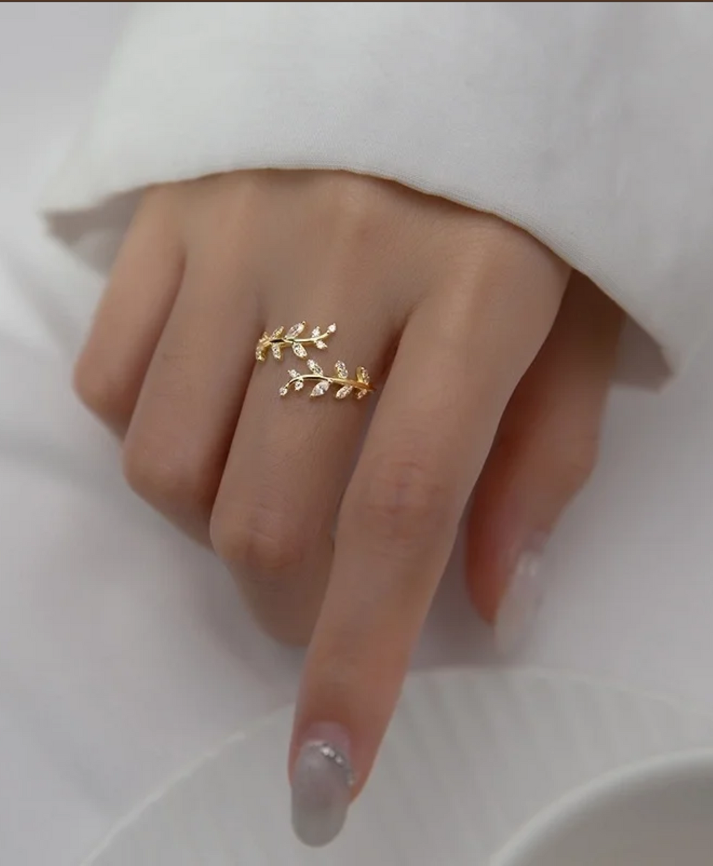 Willow Sprig Ring - Gold (925 Sterling Silver)