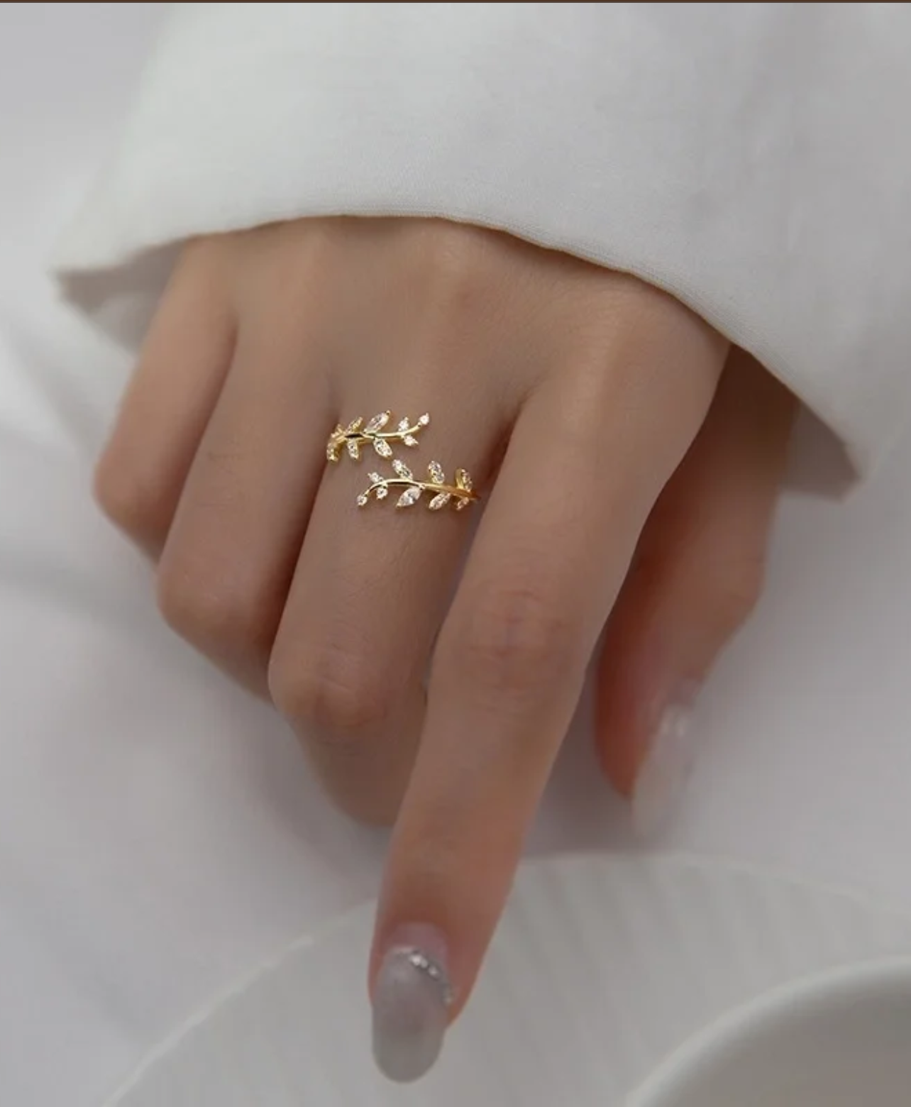 Willow Sprig Ring - Gold (925 Sterling Silver)