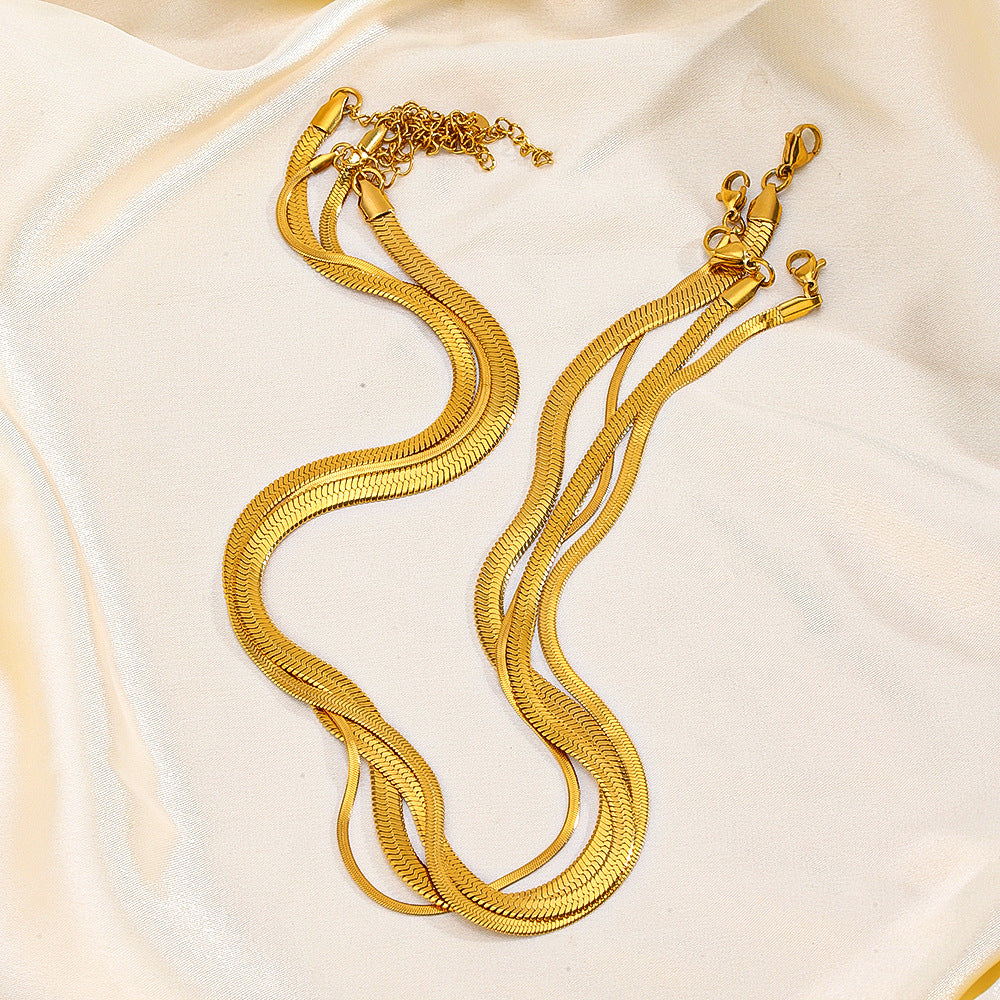 Liquid Silk Herringbone Chain
