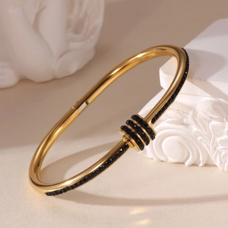 Lumina Knot Bangle - Black